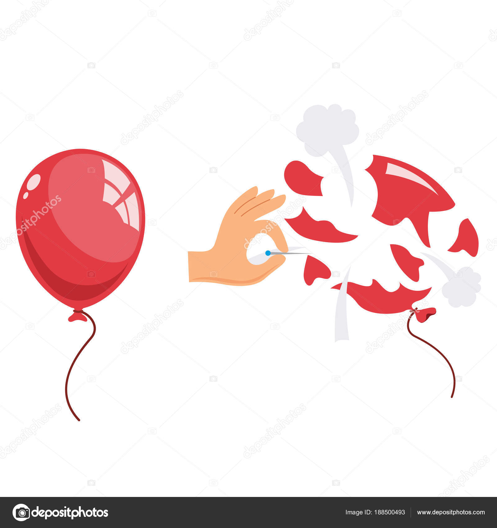 Vector Illustration Popped Balloon Stock Vector By yusufdemirci 188500493 vector-illustration-popped-balloon-stock-vector-by-yusufdemirci-188500493