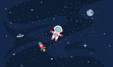 Uzayın vektör illüstrasyonu