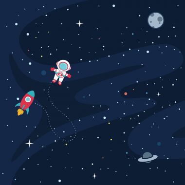 Uzayın vektör illüstrasyonu