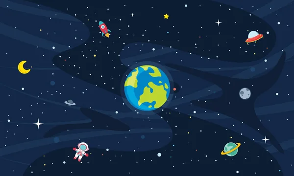 Ilustración Vectorial Del Espacio — Archivo Imágenes Vectoriales