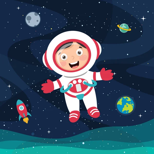 Vector Illustration Space — Stock Vector