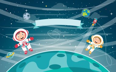 Uzayın vektör illüstrasyonu