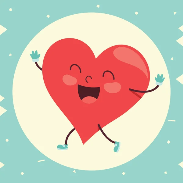 Ilustración Vectorial Del Corazón Dibujos Animados — Vector de stock