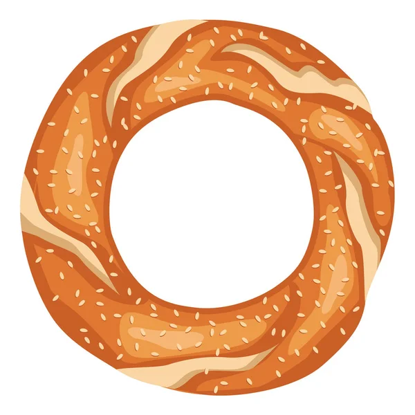 Ilustração Vetorial Bagel Turco — Vetor de Stock