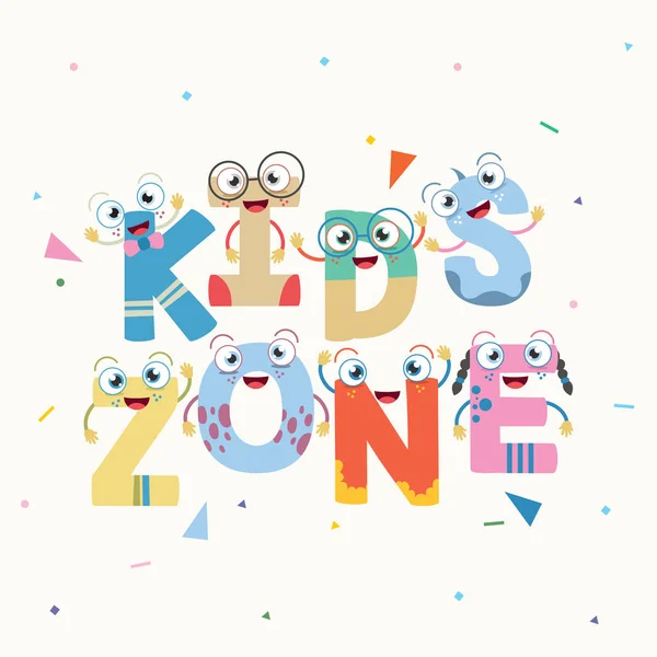 Vectorillustratie Van Kids Zone Achtergrondontwerp — Stockvector