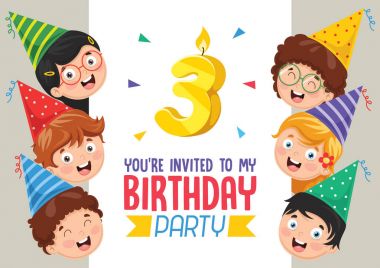Birhday davetiye kartları tasarımı