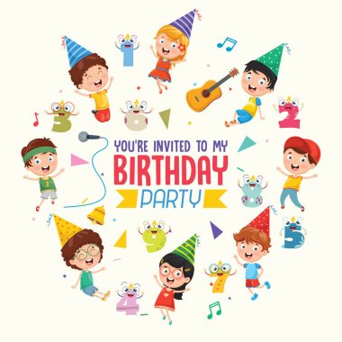 Birhday davetiye kartları tasarımı