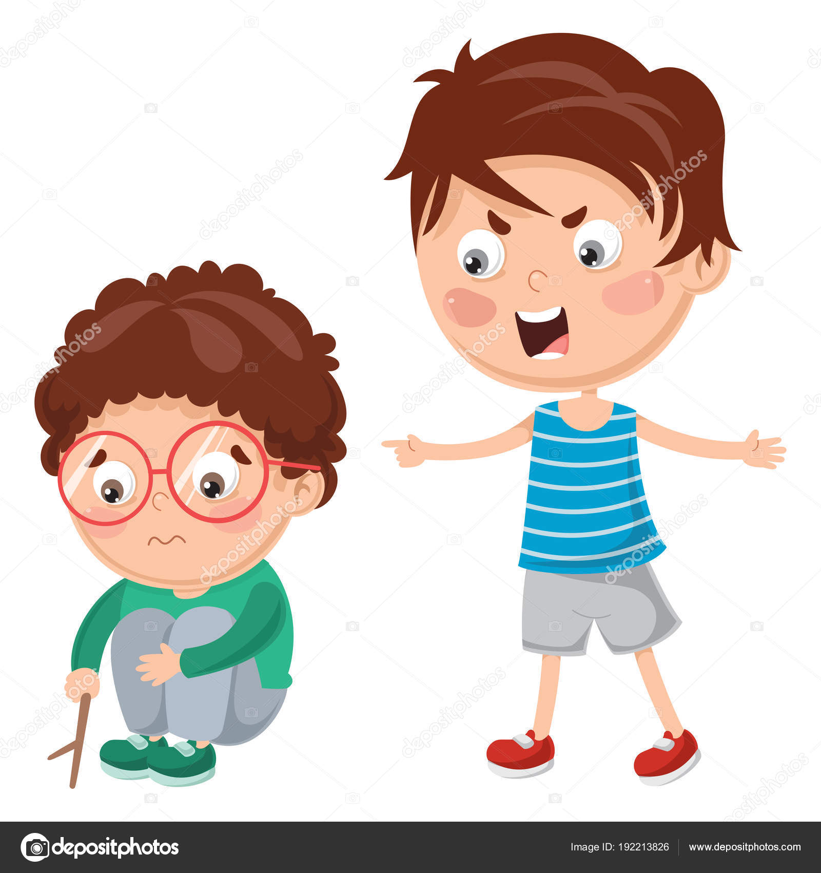 Vector Ilustración Niño Gritando Amigo Vector de stock #192213826 de  ©helime_demirci, image size:1600x1700