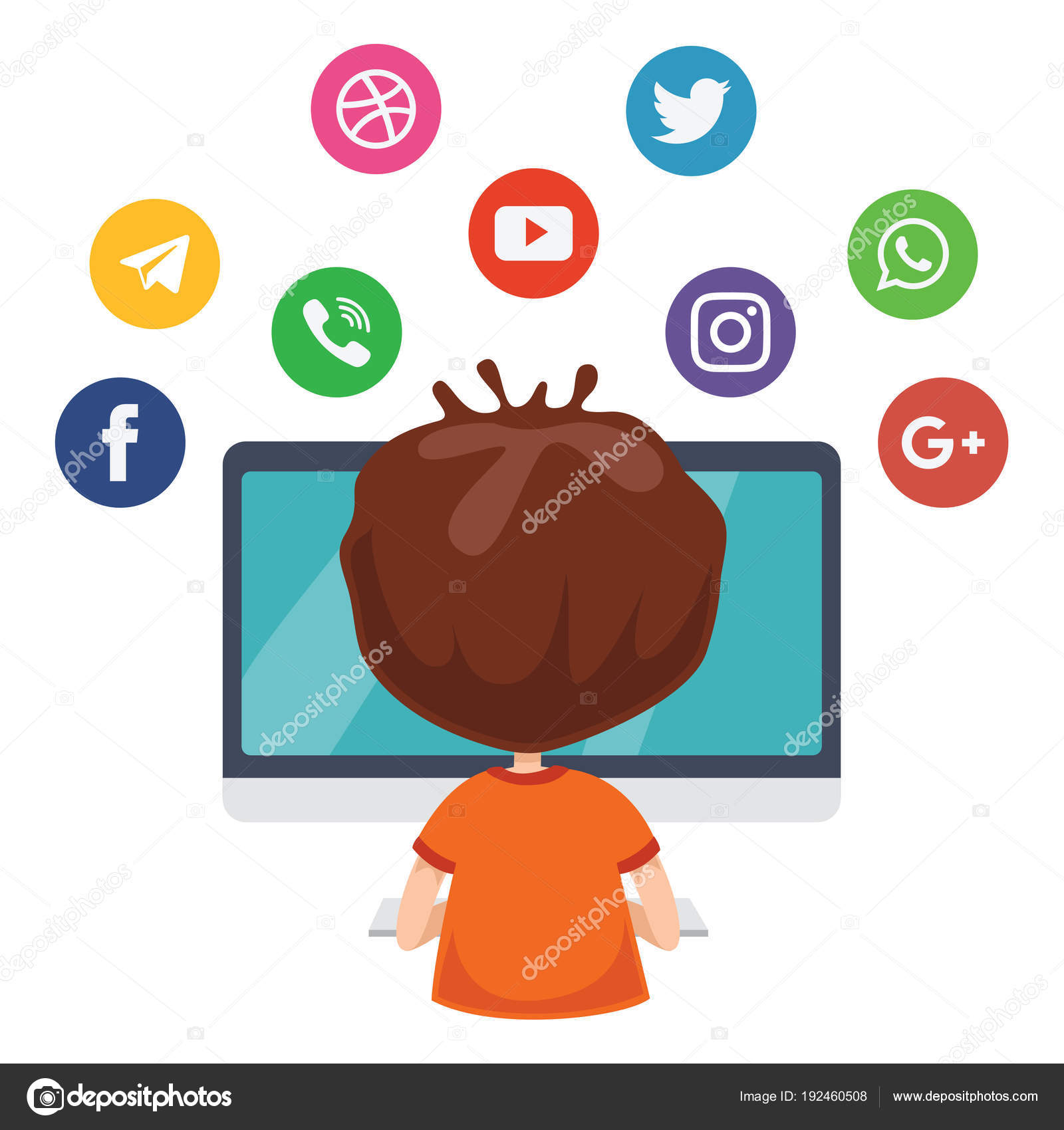 Images vectorielles pour Kids with ipad - Vecteurs, image size:1600x1700