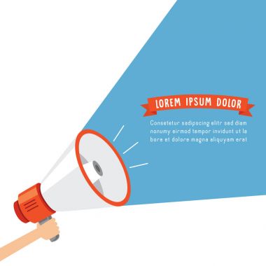 megafonun vektör illüstrasyonu