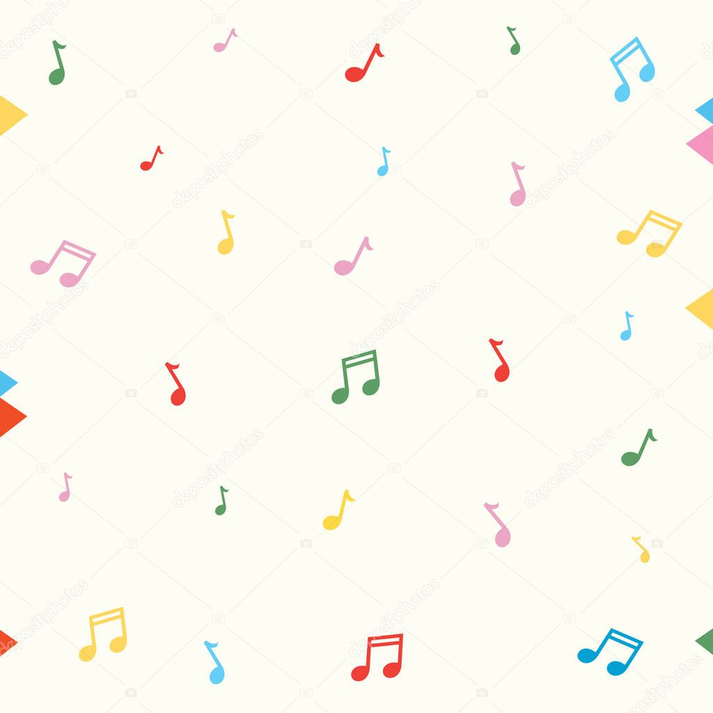 Vector Illustration Of Music Notes Background