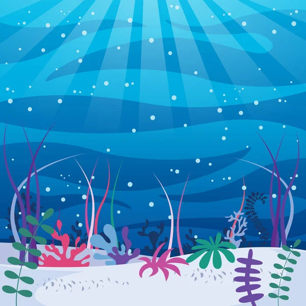 Vector Illustration Underwater World — Stock Vector