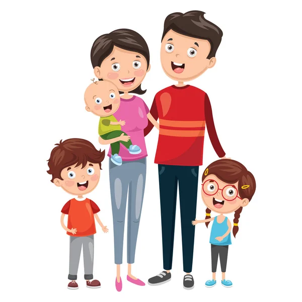 mutlu aile vektör çizim