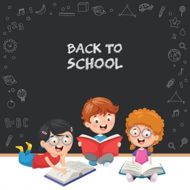 Okul çocukları vektör çizim