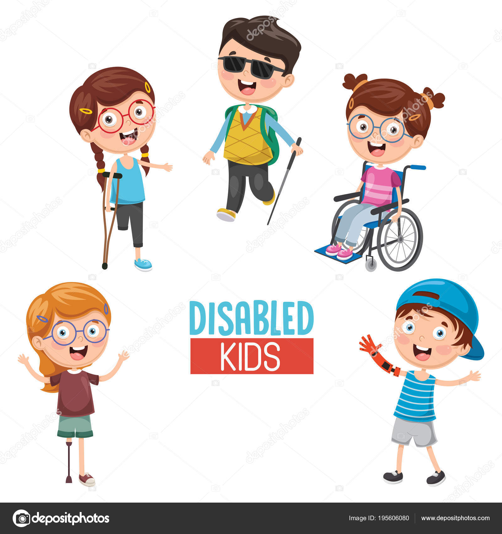 Ilustración Vectorial Discapacidades vector, gráfico vectorial