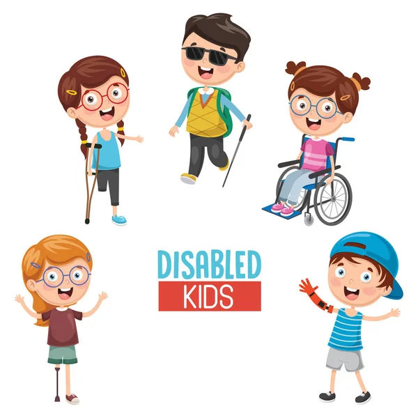 Illustrazione Vettoriale Delle Disabilità — Vettoriale Stock