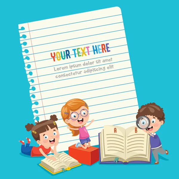 Σχεδιασμός Προτύπου Χαρτιού Για Την Εκπαίδευση Των Παιδιών — Διανυσματικό Αρχείο