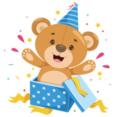 Küçük komik oyuncak ayı çizgi filmi