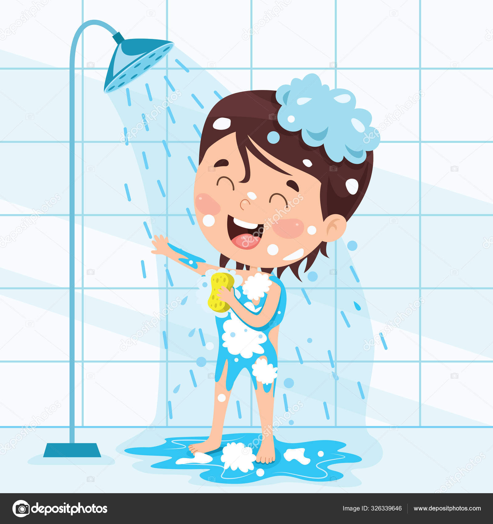Funny Little Kid Having Bath Stock Vector Image by ©yusufdemirci #326339646 Funny Little Kid Having Bath Stock Vector Image by ©yusufdemirci #326339646