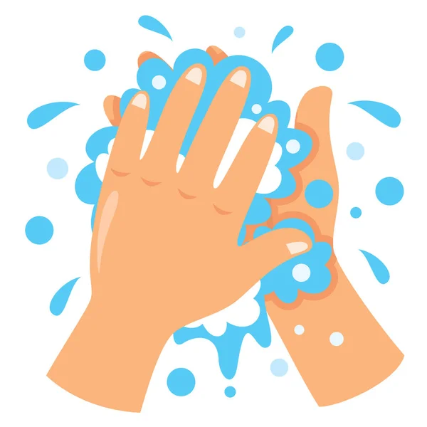 Handen Wassen Voor Dagelijkse Persoonlijke Verzorging — Stockvector