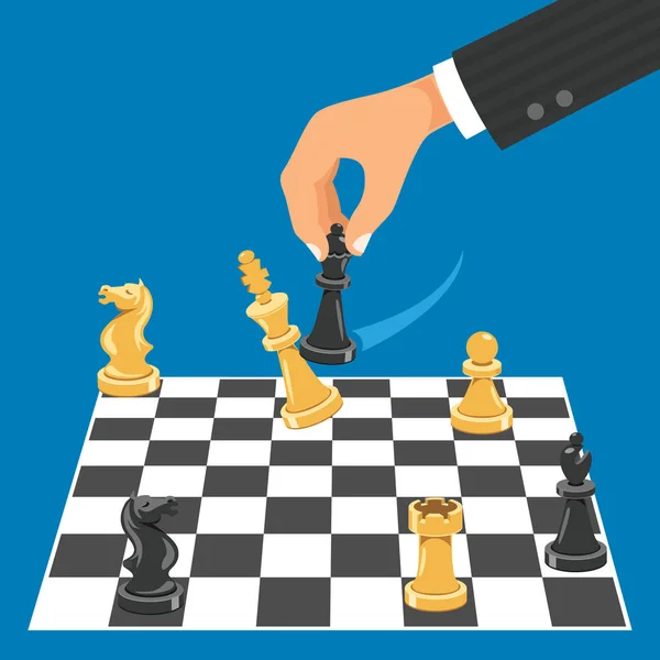 Marketing analysis planning Character controls playing chess. vector  illustration 5608327 Vector Art at Vecteezy