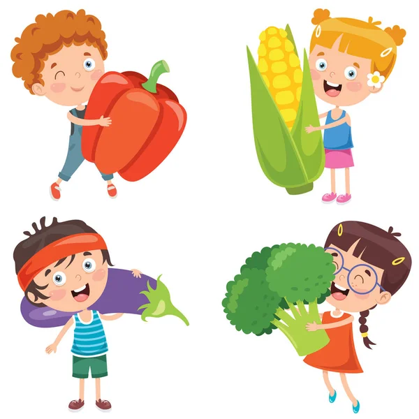 Frisches Gemüse Für Gesunde Ernährung — Stockvektor