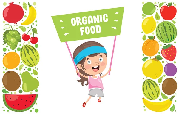 Frutta Fresca Alimentazione Sana — Vettoriale Stock