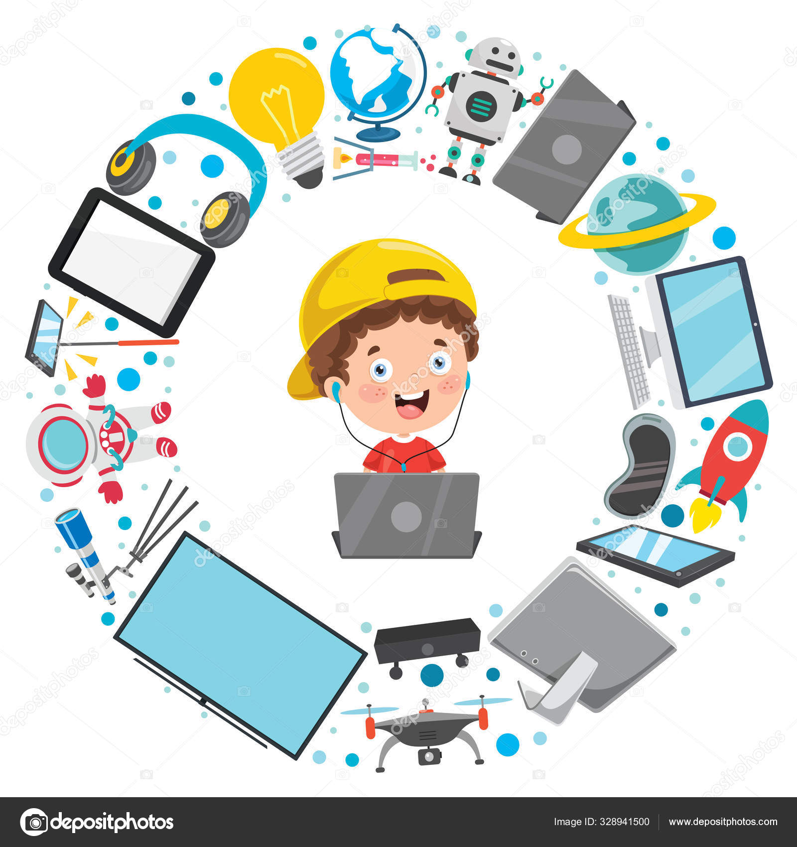 Boy using computer Vector Art Stock Images | Depositphotos Boy using computer Vector Art Stock Images | Depositphotos