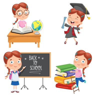 Küçük Öğrenci Okuma ve Okuma