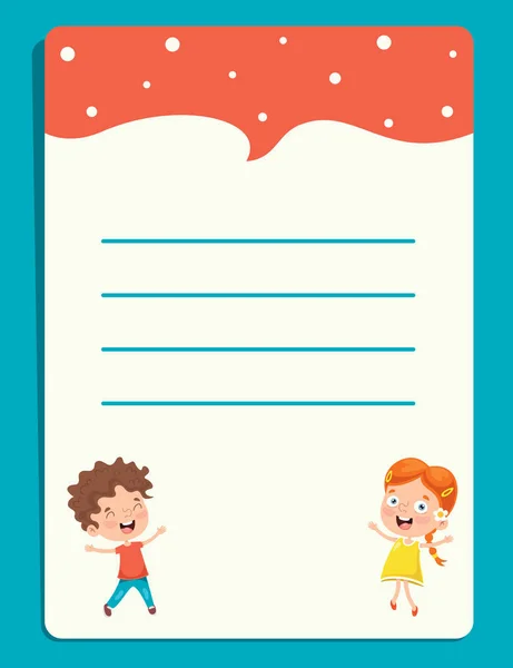 子供教育のための空白のメモ用紙 — ストックベクタ