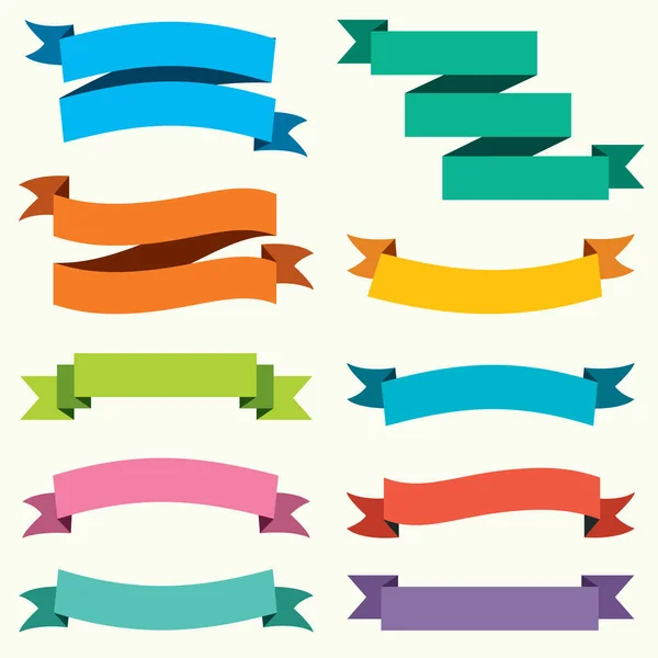 Colorful Ribbon Banner Design — Stock Vector