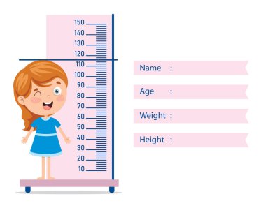 Height Measure For Little Children clipart