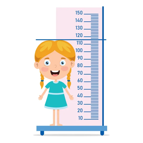 Größenmaß Für Kleine Kinder — Stockvektor
