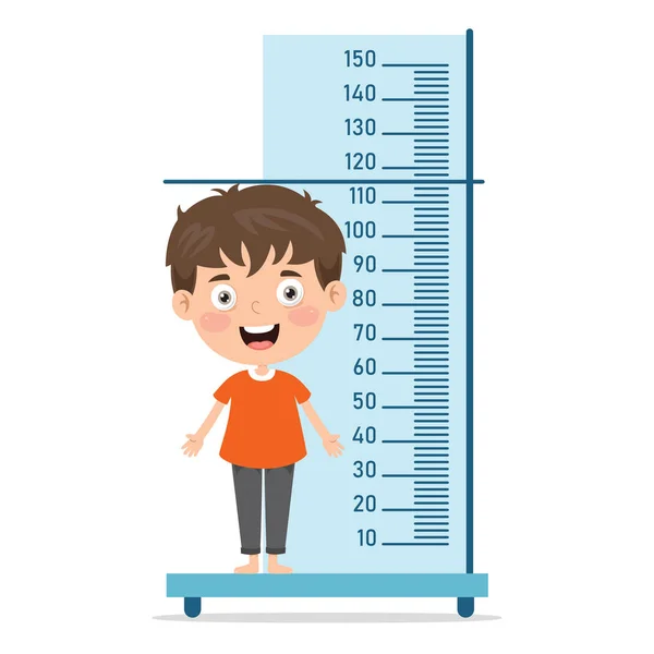 Height Measure Little Children — Stock vektor