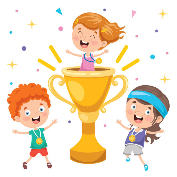 Little Kids Celebrating Championship Win
