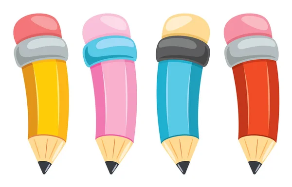 Lápis Coloridos Para Educação Infantil —  Vetores de Stock