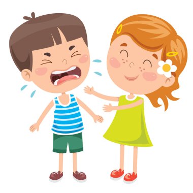 An Upset Little Child Crying clipart