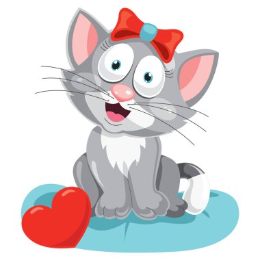 Cute Funny Little Cat Posing