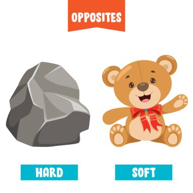 Opposite Adjectives With Cartoon Drawings clipart