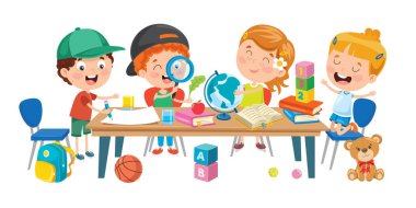 Sınıfta Çalışan Küçük Çocuklar