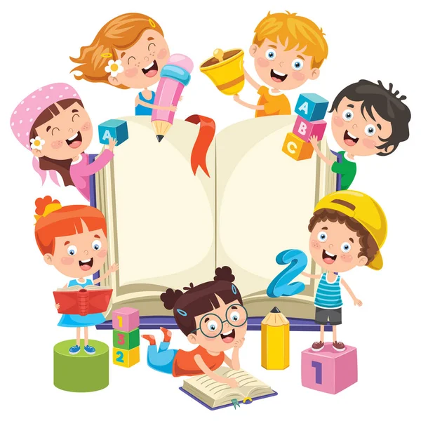 Diseño Concepto Para Educación Los Niños — Vector de stock