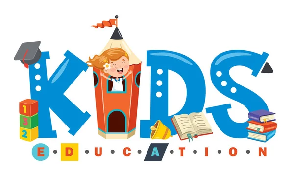 Design Logo Para Educação Infantil — Vetor de Stock