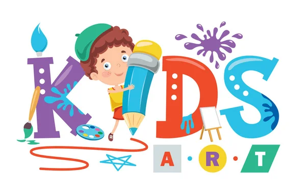 Diseño Logo Para Niños Arte — Vector de stock