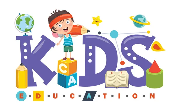 Logo Ontwerp Voor Kinderen Onderwijs — Stockvector