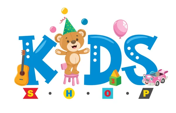 Design Logotipo Para Loja Crianças —  Vetores de Stock