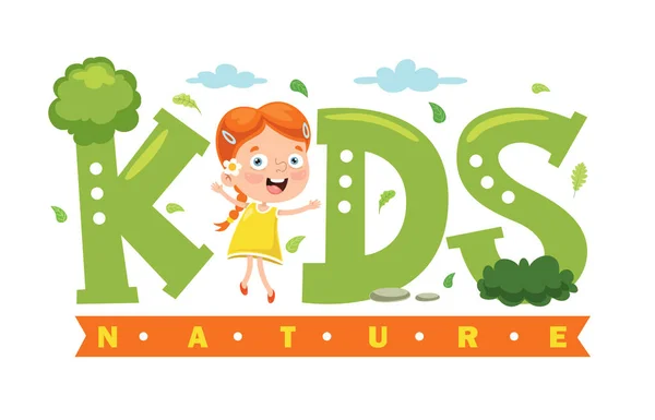 Conception Logo Pour Enfants Nature — Image vectorielle