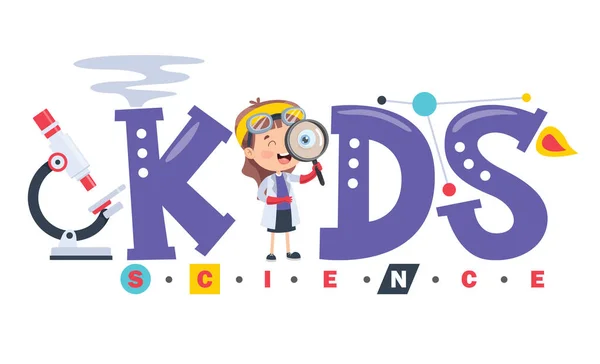Projekt Logo Dla Dzieci Nauka — Wektor stockowy