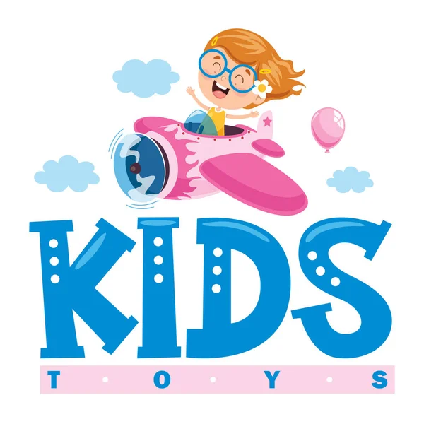 Design Logo Uri Pentru Jucării Pentru Copii — Vector de stoc