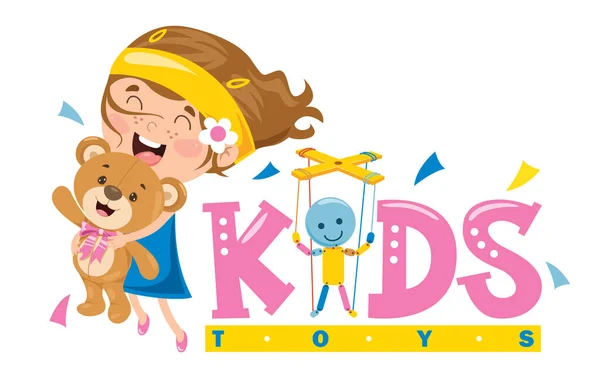 Conception Logo Pour Les Jouets Enfants — Image vectorielle