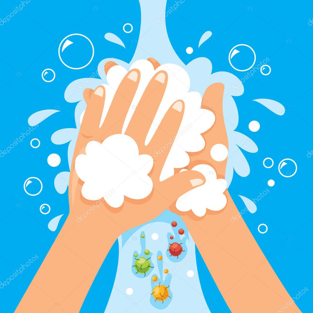 Health Care Concept With Washing Hands